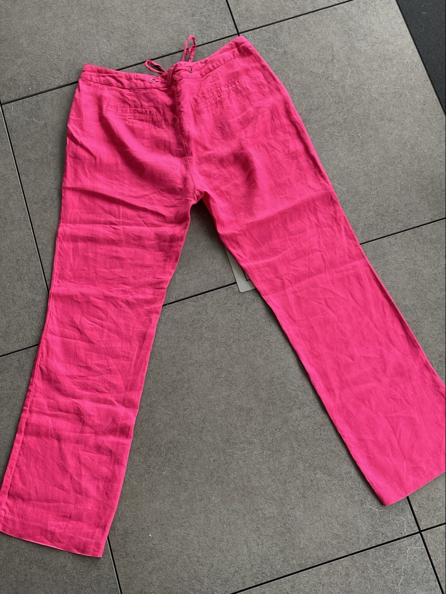 Pantaloni: Pinke Leinenhose Gr. 44, Madison – Usato da Bronschhofen venduto da Sommernacht03 2