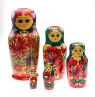 5 -teilige russische Matrjoschka - Babuschka (00133)