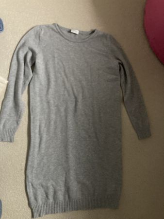 Graues Long Pulli / Strickkleid Vila, M