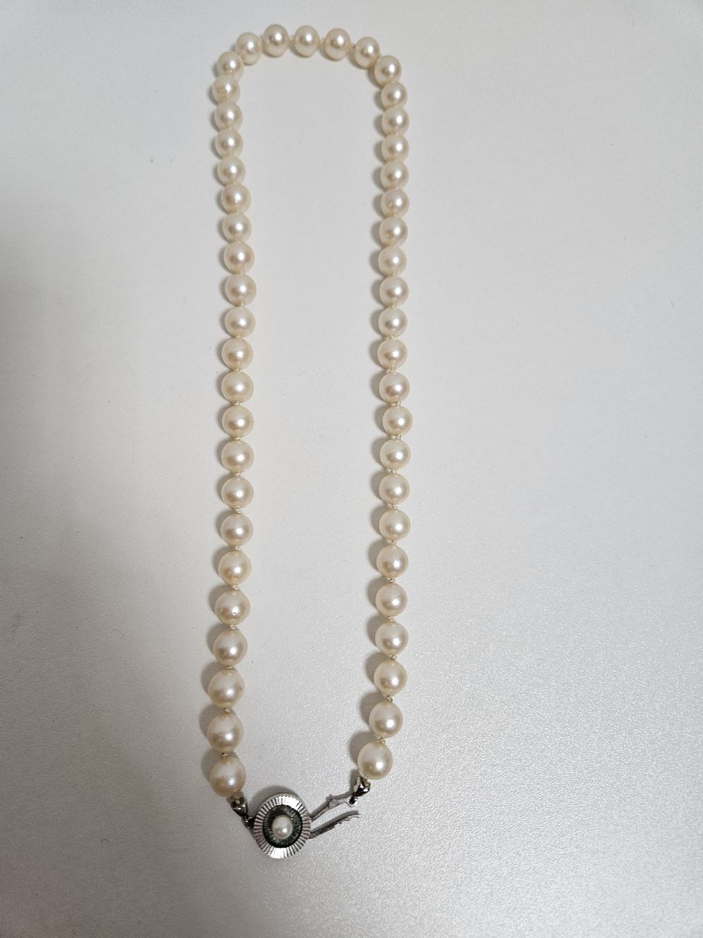 Perle (finte): Perlenkette 835 Silber Verschluss  – Usato da Schlieren venduto da Bestleo