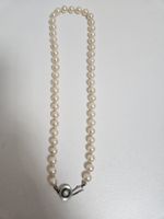 Perlenkette 835 Silber Verschluss 
