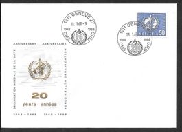 Sonderbrief S. 661 20 Jahre WHO OMS Genève 18.1.1968