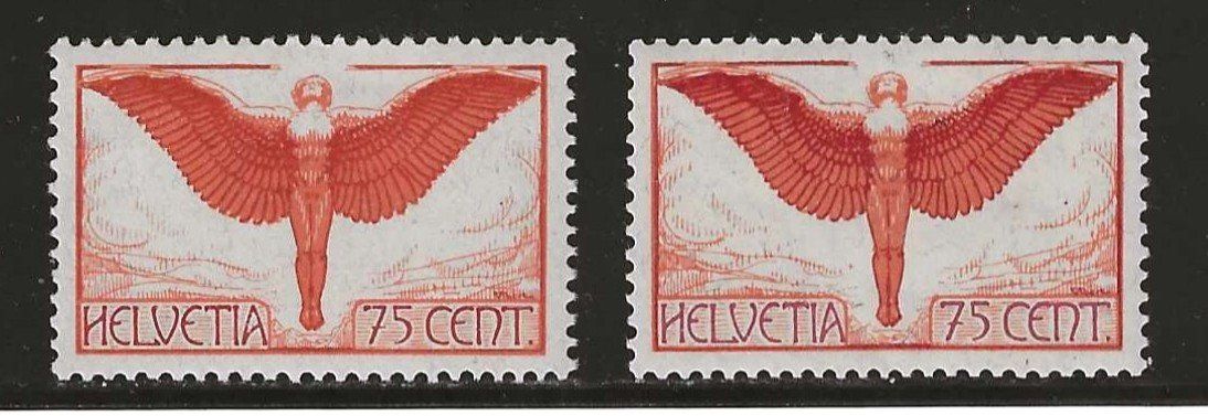 Tutti i francobolli: Flugpost Nr. F11a + b (hell/dunkel) postfrisch ** – Nuovo (secondo la descrizione) da Gümligen venduto da Geniusbuy