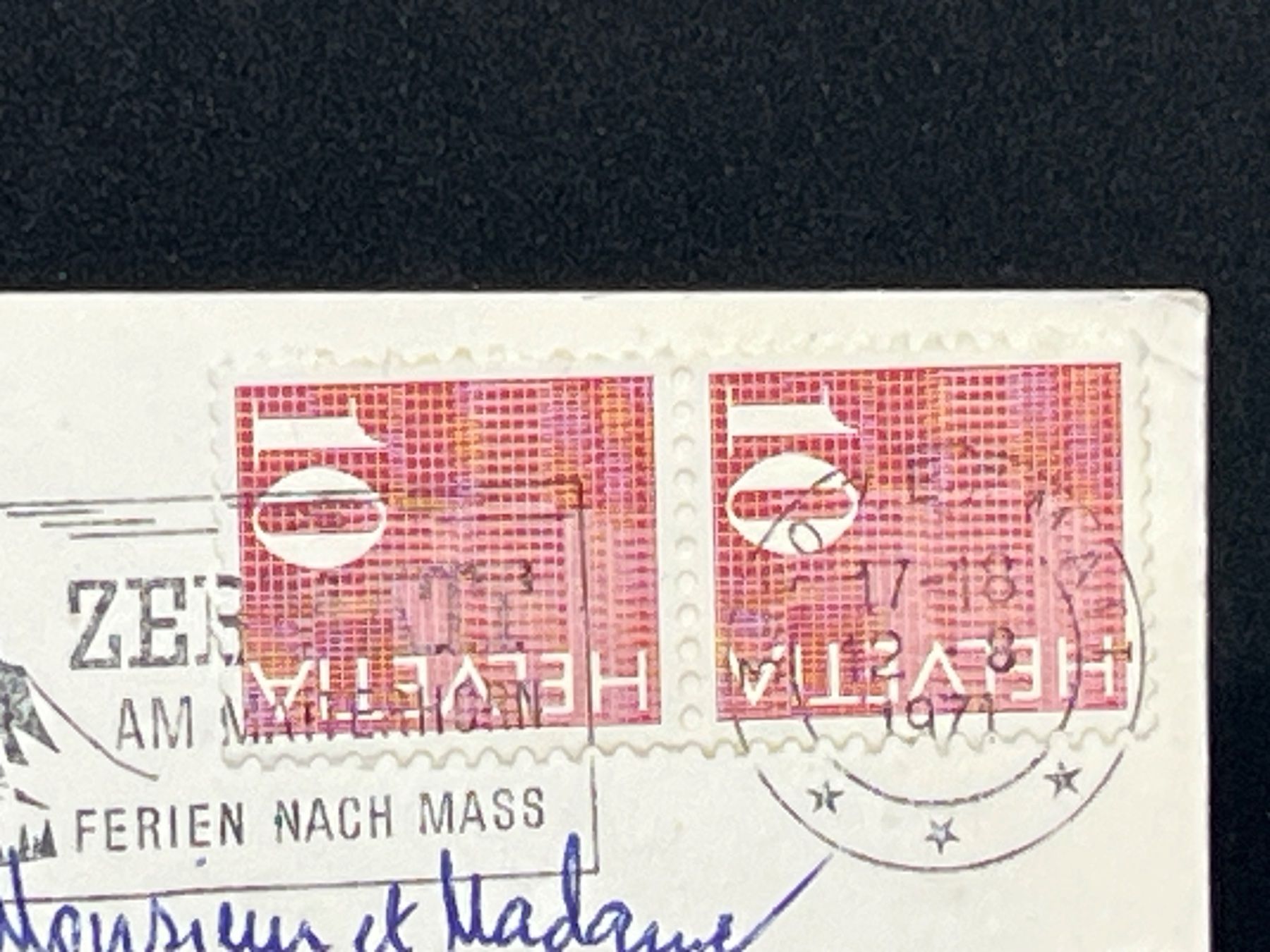 Cartoline postali: Zermatt, Findeln mit Matterhorn – Usato da Widnau venduto da Brusi9 1