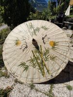 Grand parasol asiatique artisanal en bambou ∅2m