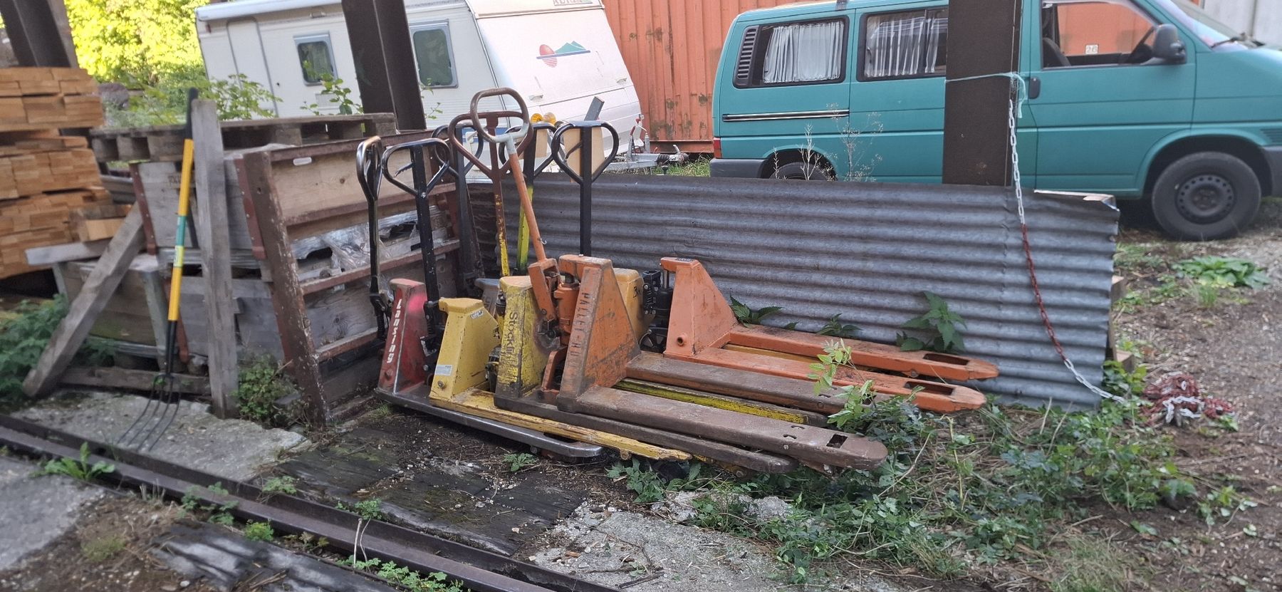 Carrelli elevatori e a forche: paletrolli Hubwagen def. – Difettoso da Grünenmatt venduto da Lerchholz