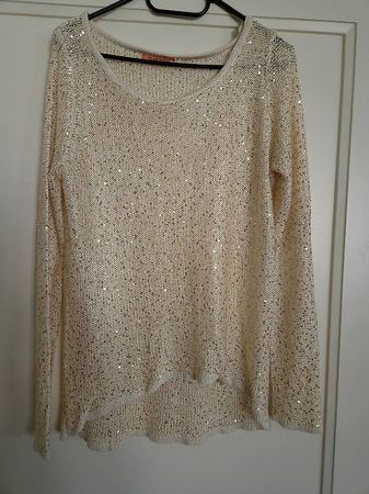Pull doré à sequins taille M