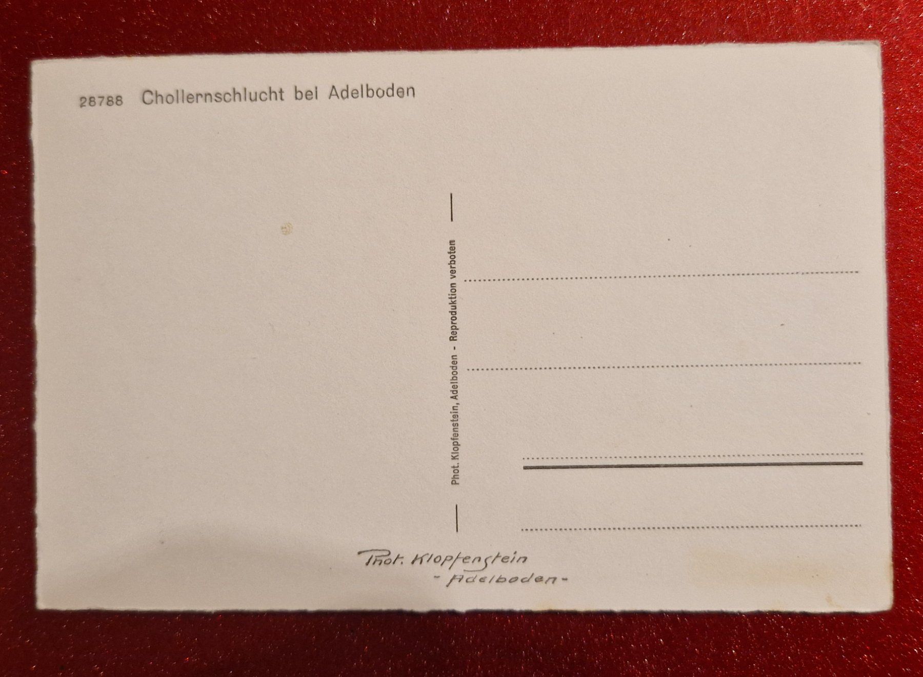 Ansichtskarten: Chollerenschlucht Adelboden, Top! – Neu (gemäss Beschreibung) aus Melchnau von Fishel 1