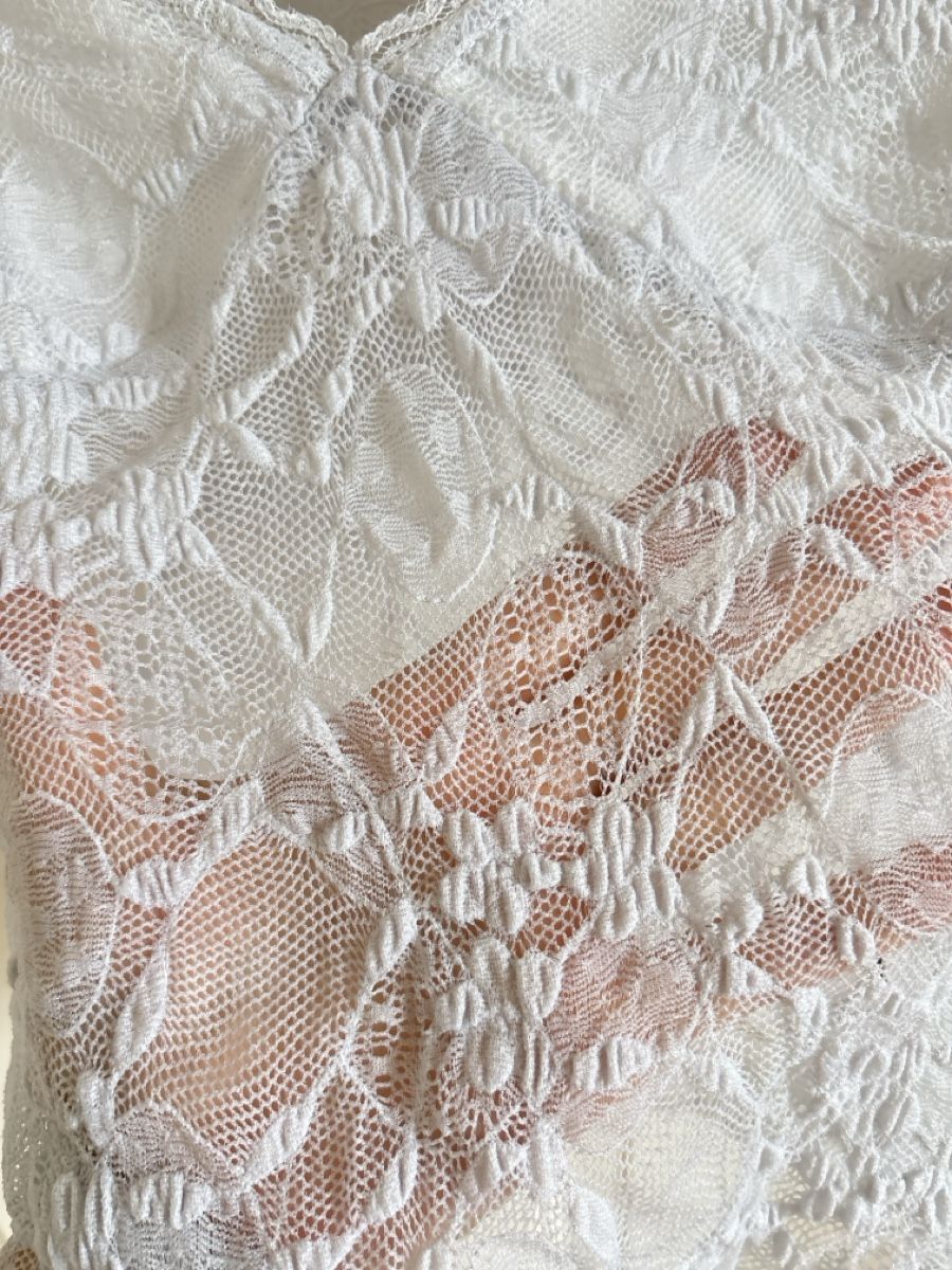 Shein Top: Fine Grey Lace Shein Top - Size M – Usato da Zollikon venduto da ely.p 2