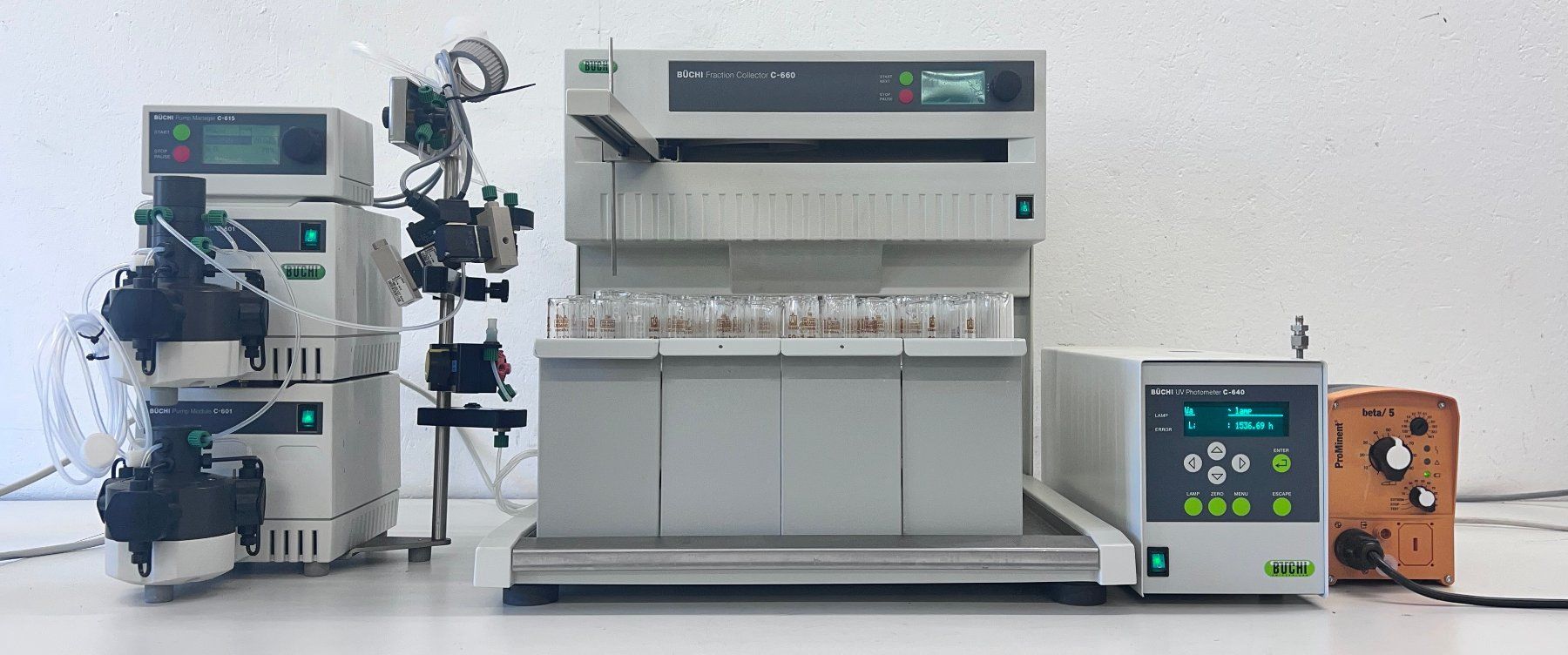 Accessori da laboratorio: Büchi qualitativ & quantitatives Chromatographiesystem – Usato da Niederdorf venduto da LeptonAG_Labor 1
