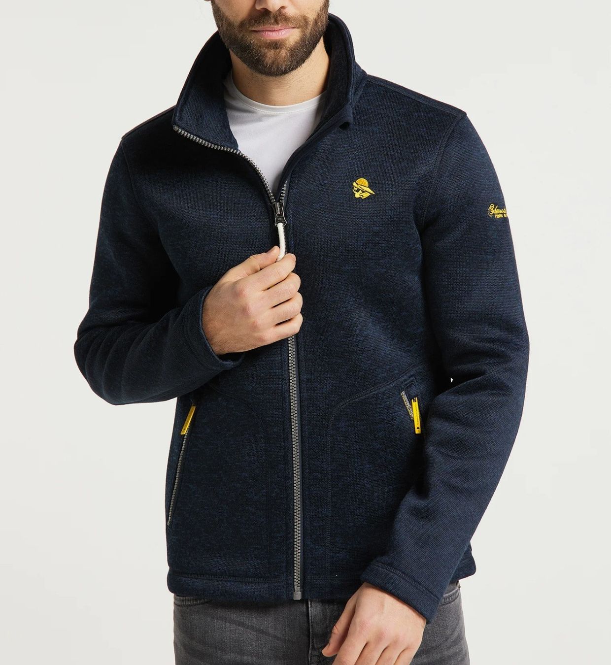 Schmuddelwedda Giacche: Schmuddelwedda Strickjacke - Size S (blau-gelb) – Nuovo (secondo la descrizione) da Fislisbach venduto da GenerousClub 2