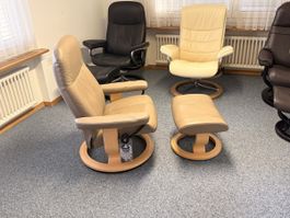 Stressless Sessel mit Hocker neuwertig mit 70% Rabatt‼️