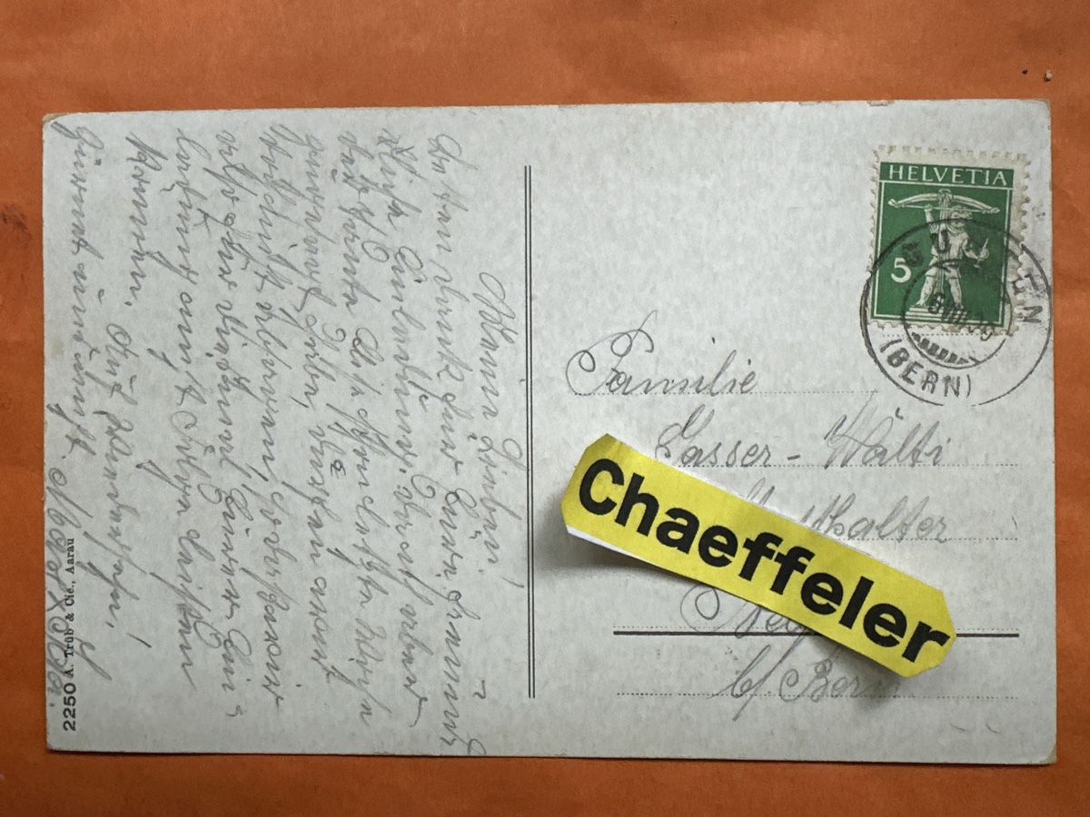 Cartoline postali: Alte Ansichtskarte 1920 Ringoldswil – Usato da Zürich venduto da Chaeffeler 1