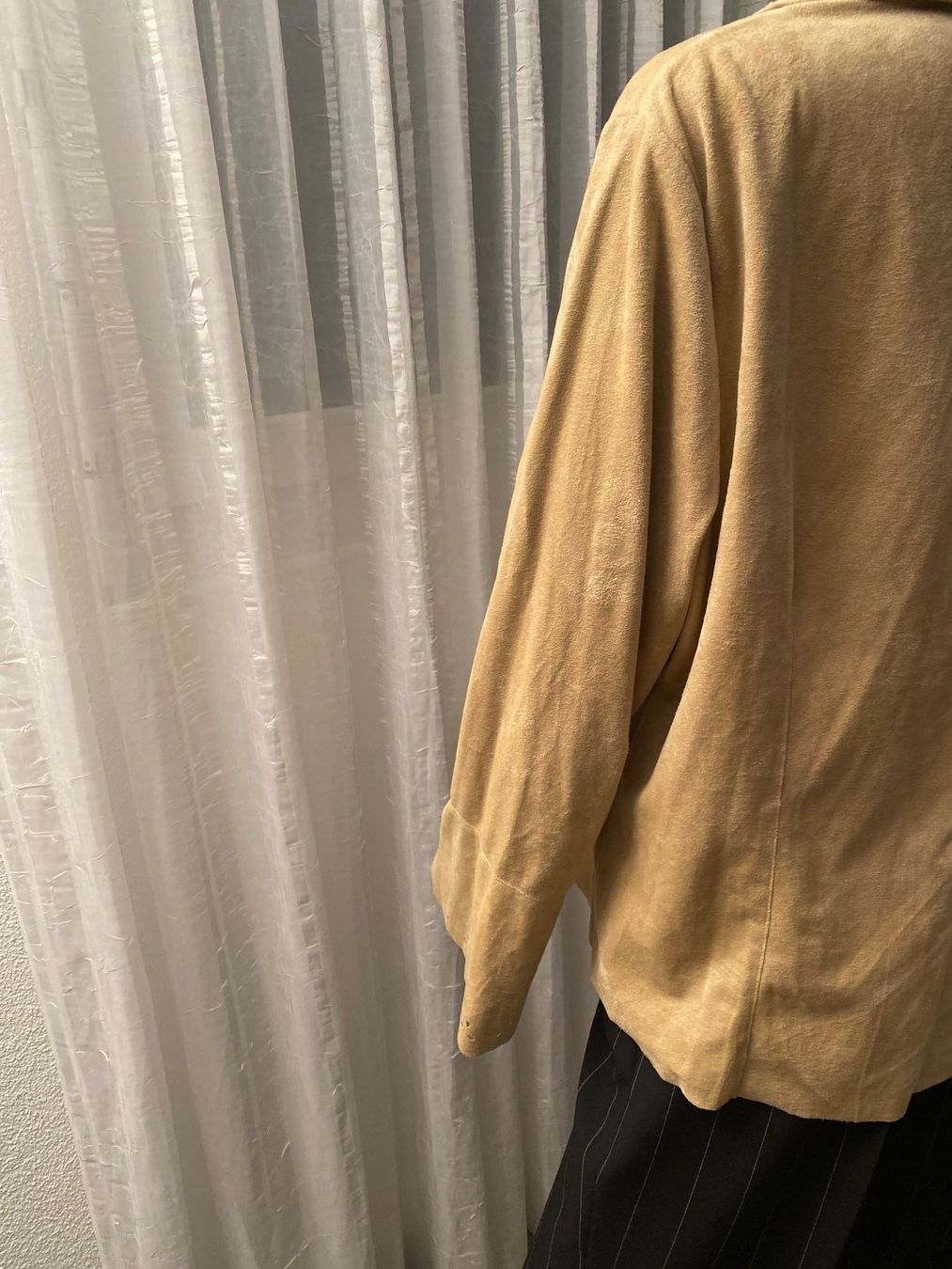 Camicette: Extravagante seltene Kunstwildleder-Bluse, beige, Gr. 46 – Usato da Winkel venduto da ferrari2022 8