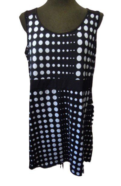 Vestiti: ca. Gr. 44 MS Punktekleid stretch schwarzweiss Brust -->56cm – Usato da Basel venduto da frausommerwind 3