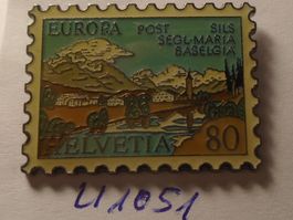 1 Sils Baselgia-Briefmarke 80 Rappen Pin (U1051)