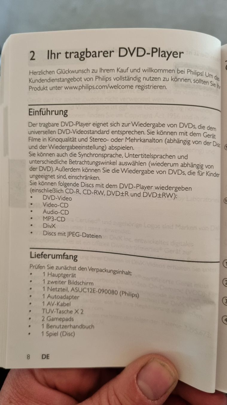 Philips Lettore multimediale portatile: Tragbarer DVD Player Philips – Usato da Grüningen venduto da lama10 3