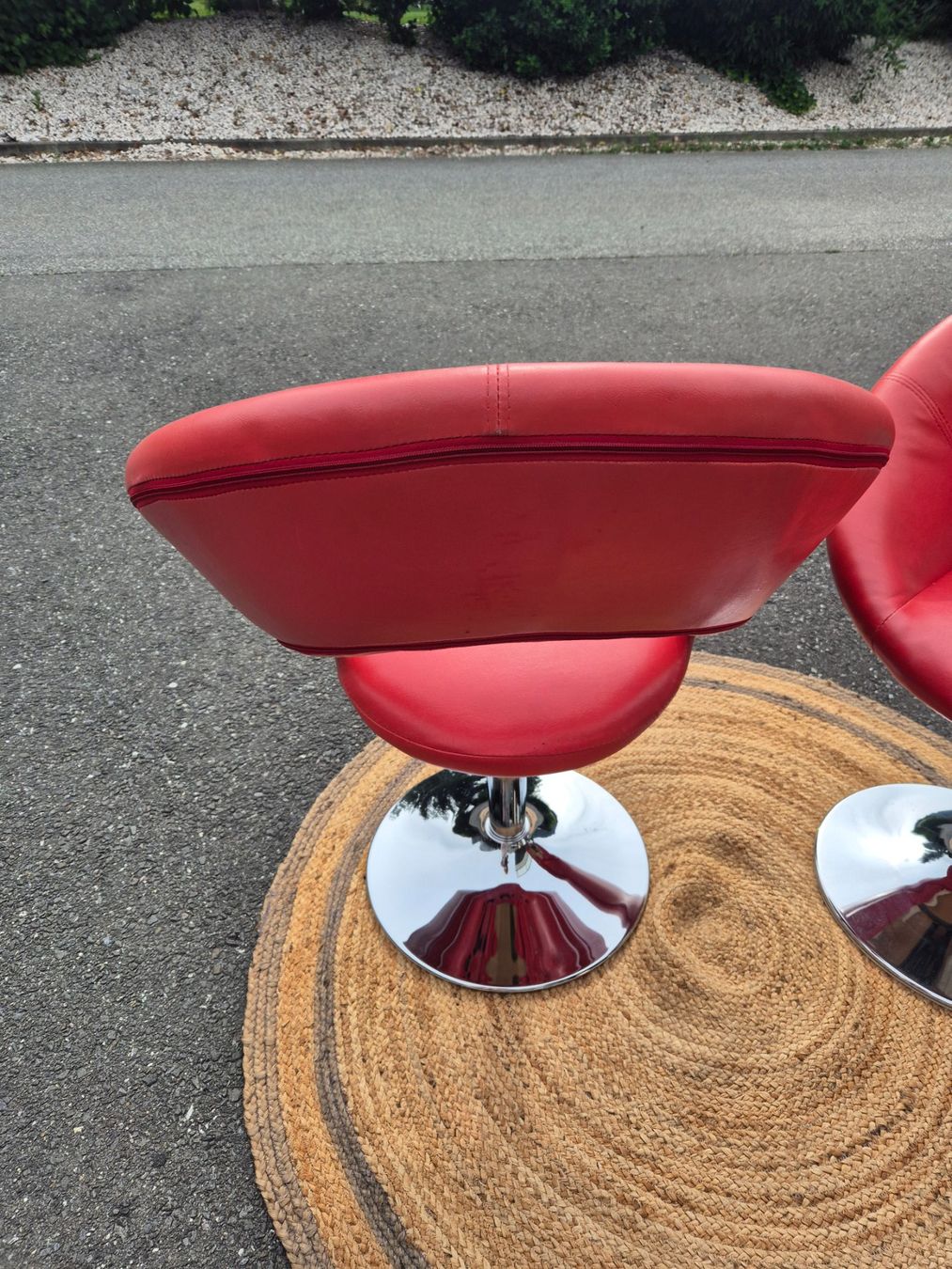 Sedie: 2 chaises pivotantes simili rouge – Usato da Fully venduto da tameab 6