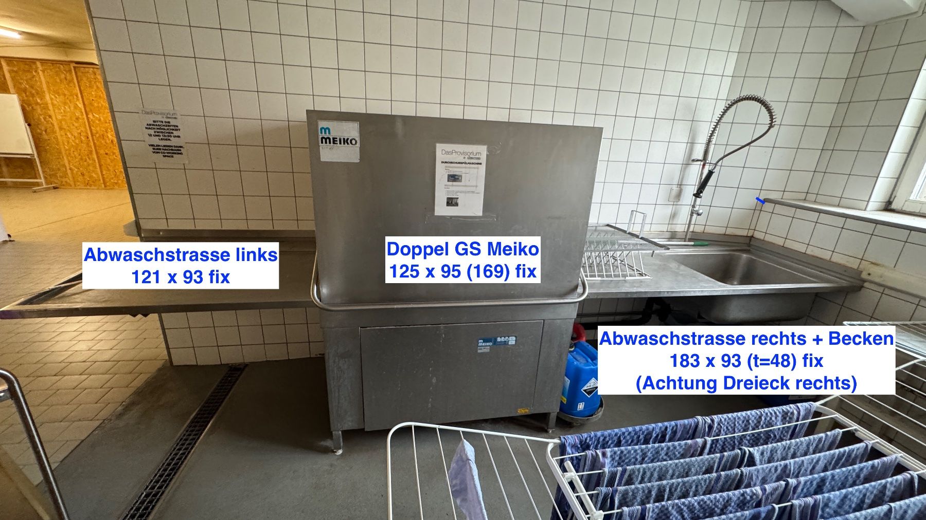 Meiko Lavastoviglie: Meiko DV-270B mit Waschstrasse – Usato da Zürich venduto da Freddyboy