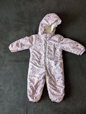 Skianzug lila mit Pinguinen 92
