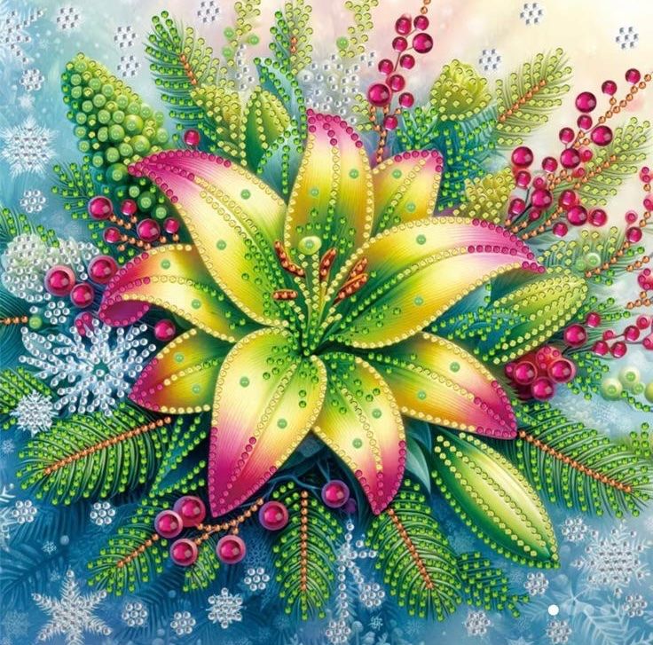Kit bricolage: Diamond Painting: Blume 30x30cm – Nuovo e nell'imballaggio originale da Teufenthal AG venduto da MeineSchatztruhe