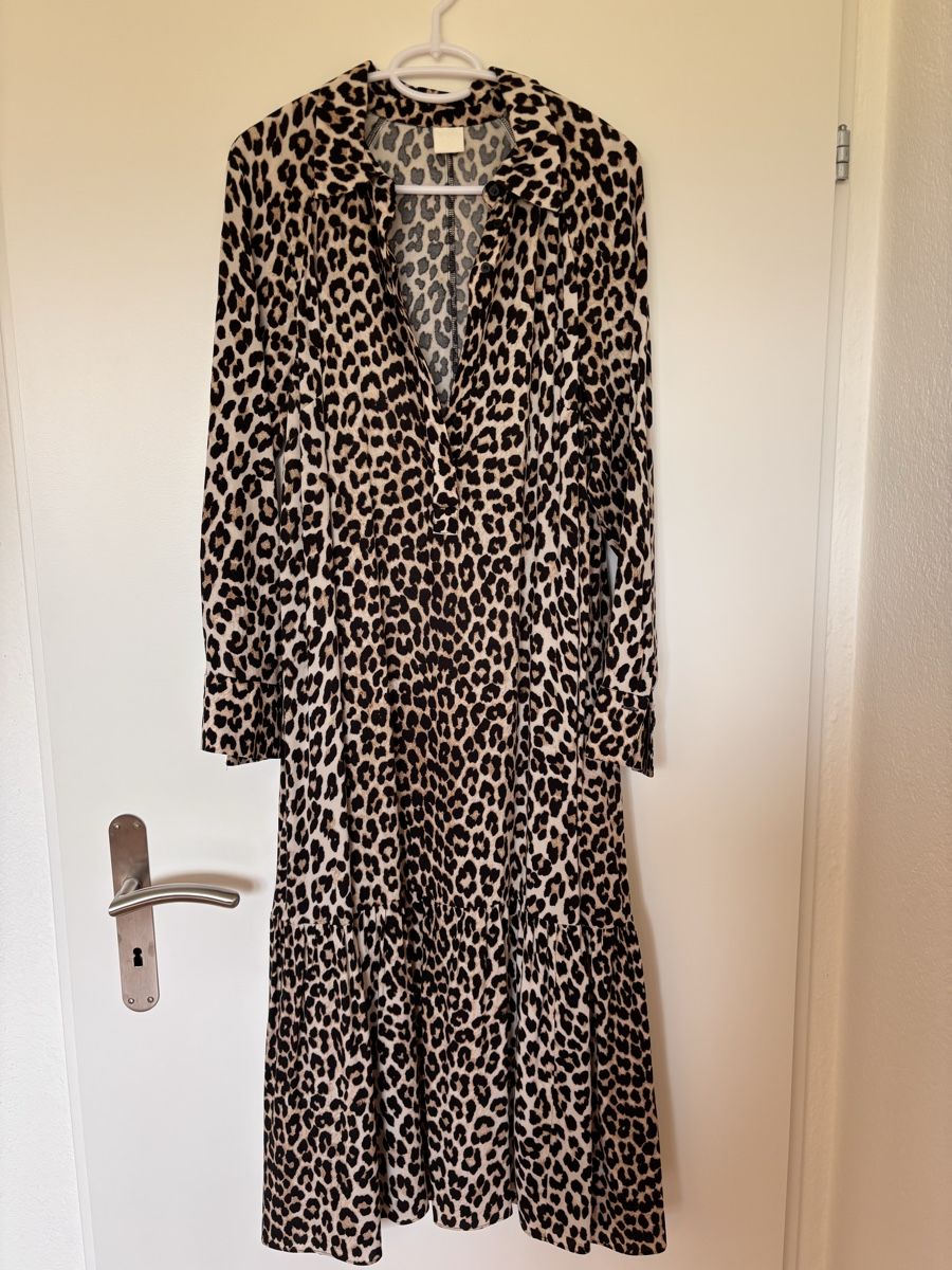 H&M Vestiti: Leopardenkleid langarm Gr. L – Usato da Jona venduto da ardnas04