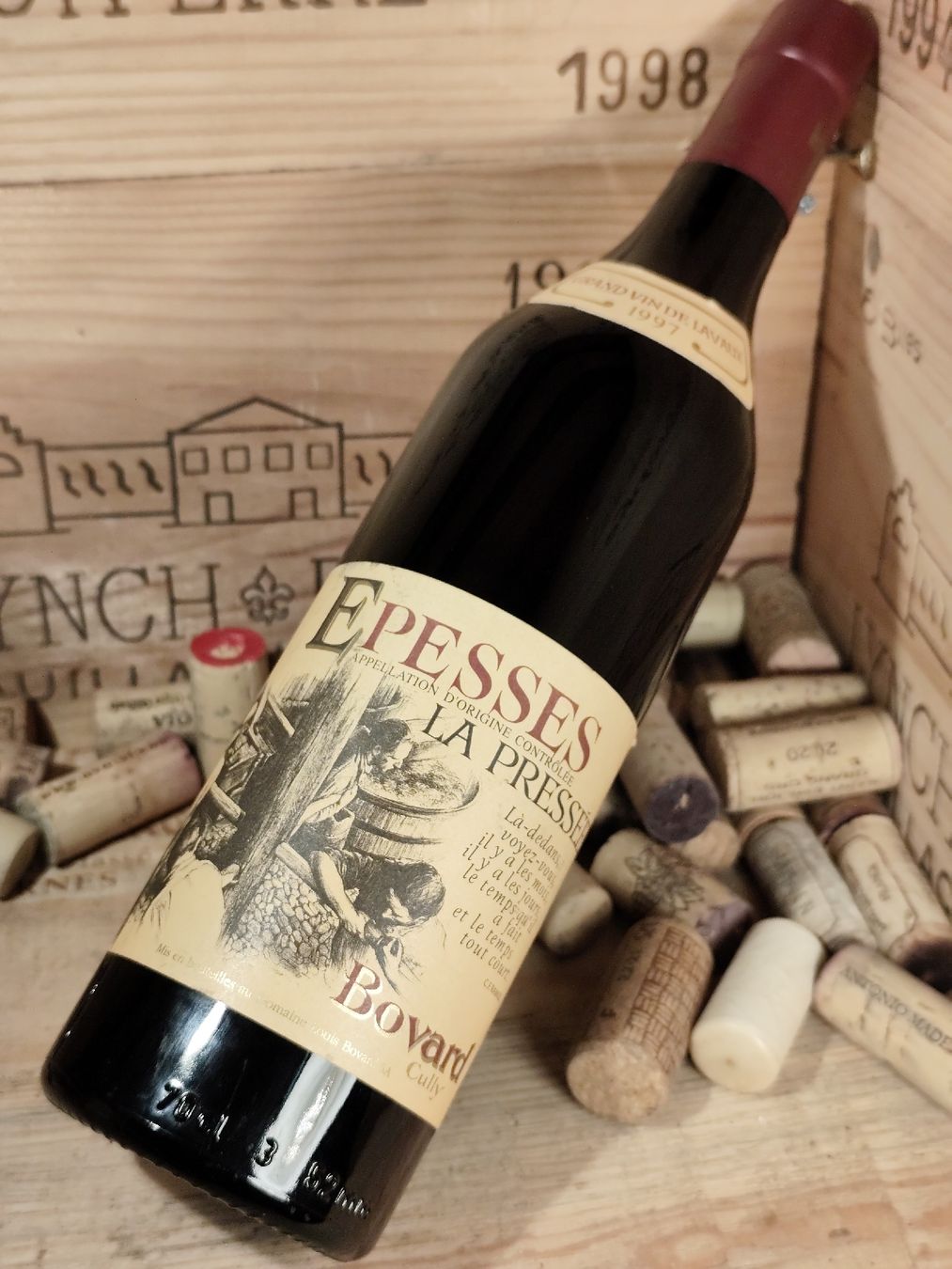 Vino: 1997 Epesses Bovard "La Presse" – Nuovo e nell'imballaggio originale da Büsserach venduto da Vintage-vins 1