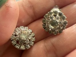 Vintage Ohrclips mit Strasssteinen 💎