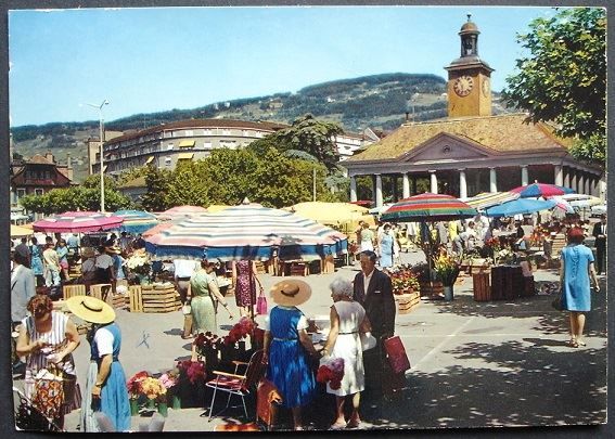 Cartoline postali: VEVEY Marché Folklorique – Usato da Jona venduto da philajona