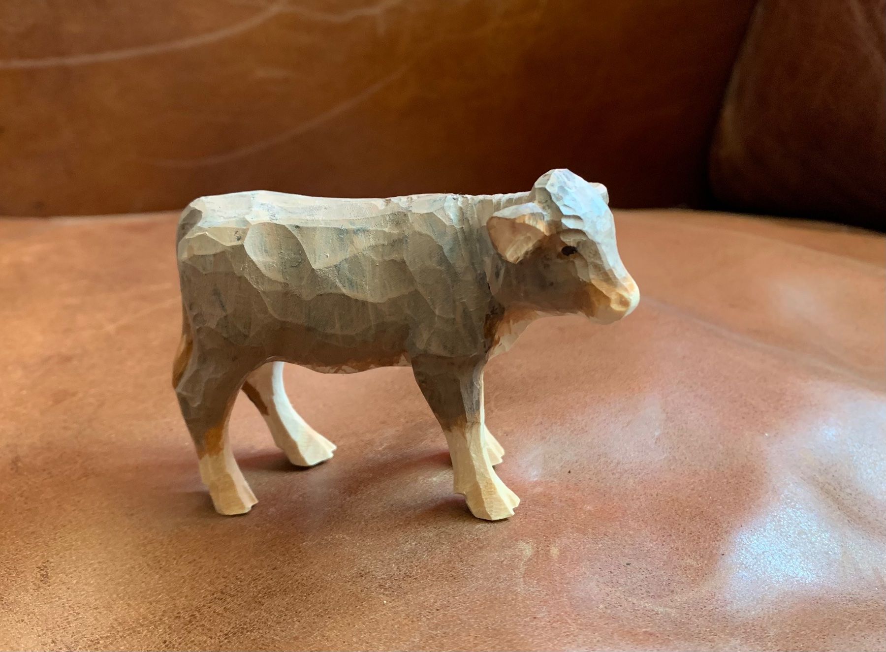 Figuren: Kalb, Kälbchen, Holz, handgeschnitzt, Brienz, Krippenfigur – Gebraucht aus Kloten von petrol5555