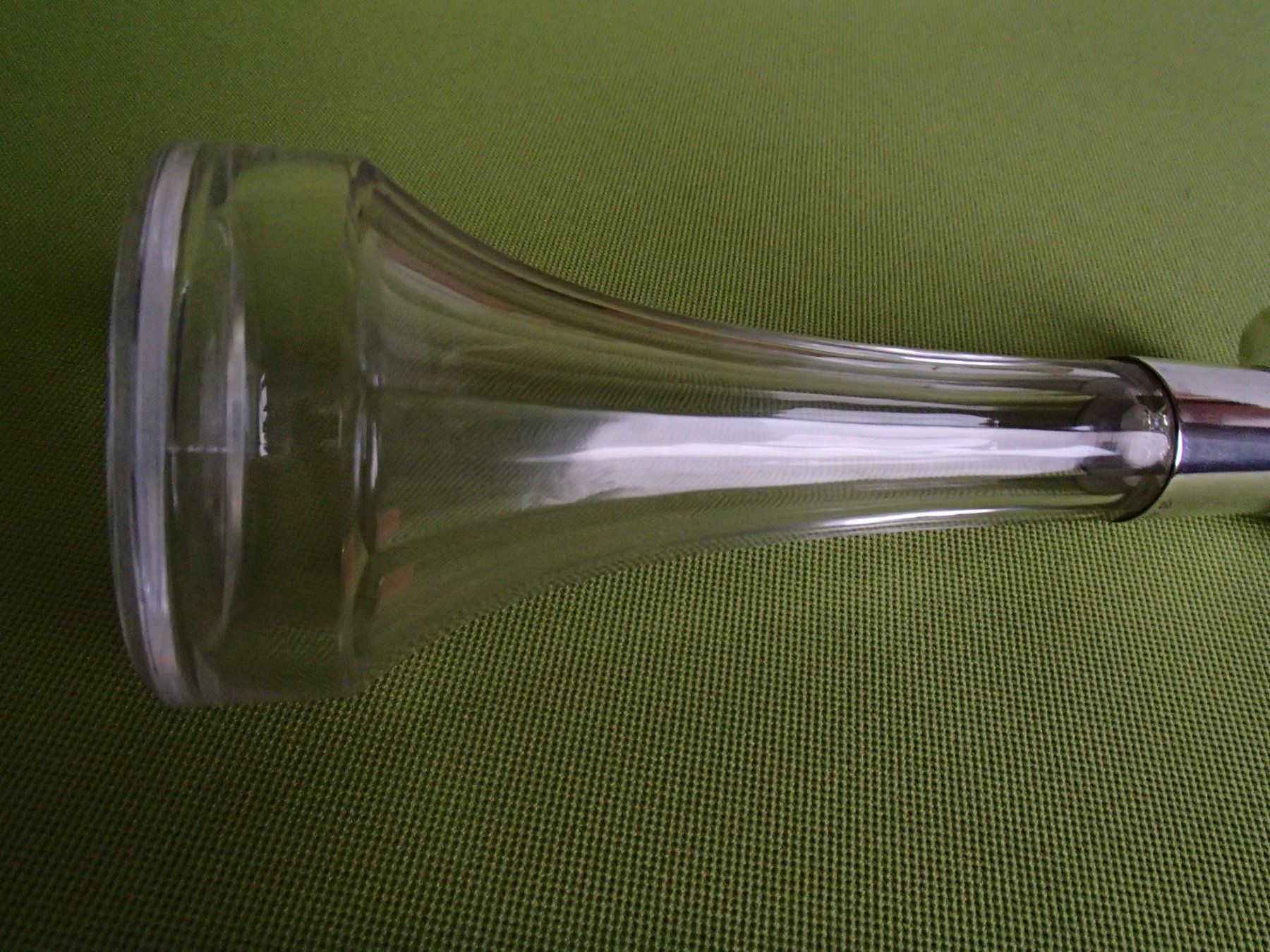 Caraffe: kleine geschliffene  Karaffe mit versilbertem Hals – Usato da Schöfflisdorf venduto da pullux 7