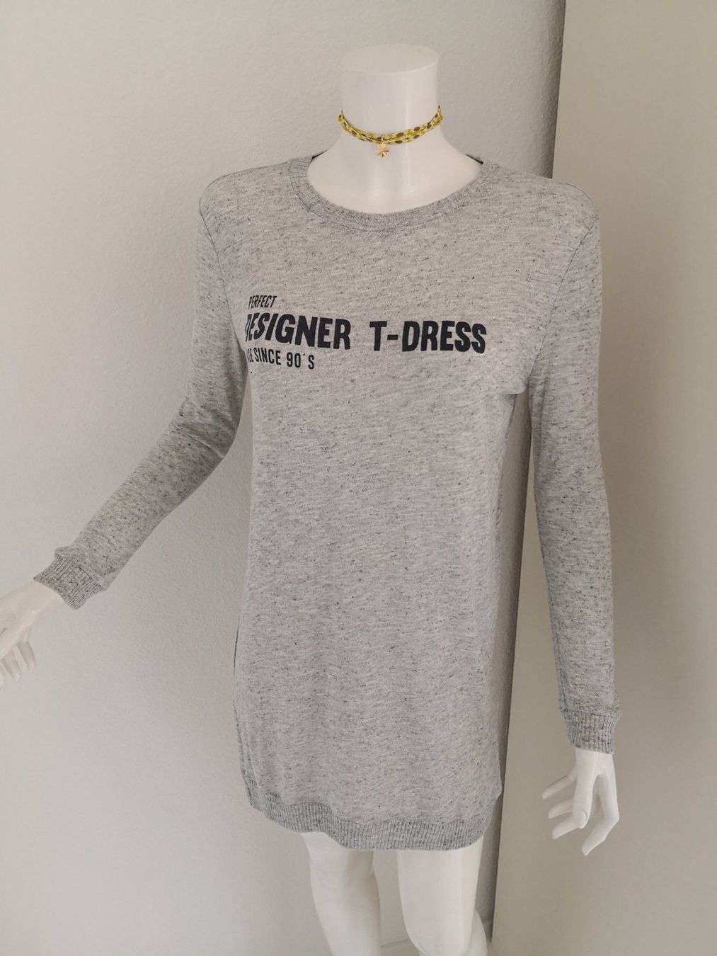 Mango Kleider: 🤩MANGO LANGARM STRICK-PULLOVER-KLEID GRAU&DRUCK & ARMANI P. – Gebraucht aus Olten von Naja-Twins-Twins 4