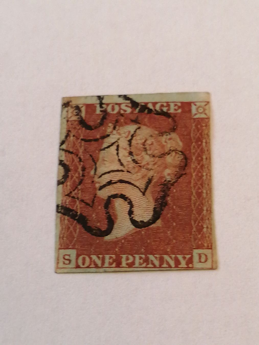 Alle Briefmarken: One Penny Red 1841  – Gebraucht aus Happerswil von tschergi
