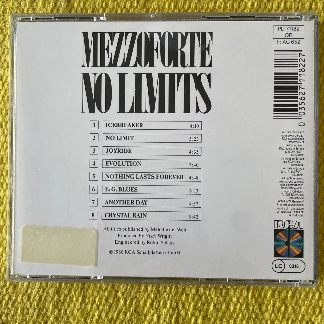 CD: MEZZOFORTE-NO LIMITS – Usato da Rorschacherberg venduto da CD-Roli 1