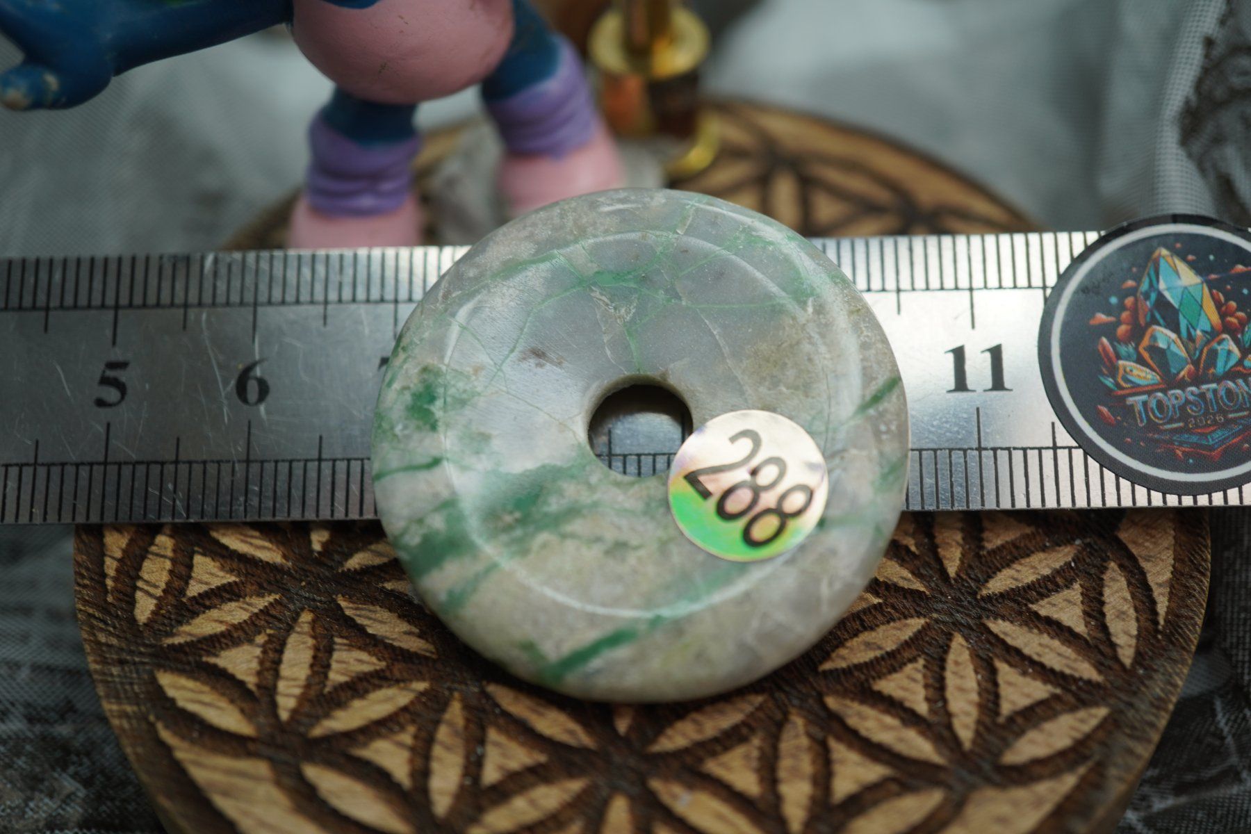 Minerali & Pietre curative: Varascit    Pi  Scheibe  ca40mm    ab  1.-     Räumung – Nuovo e nell'imballaggio originale da Eschenbach SG venduto da topstone