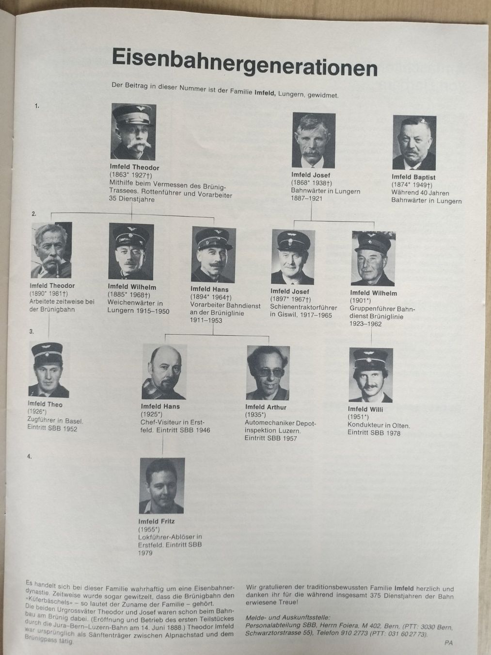 Riviste & Magazine: SBB CFF FFS Nachrichtenblatt von 1983 – Usato da Schwanden Sigrisw venduto da pho_2mc9 4