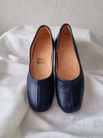 Hausschuhe für Damen aus Leder/mit Fersenkappe Blau N°39