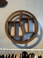 Rundes Wandregal Holz Design Deko Regal modern