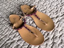 Sandales cuir Capri strass – Pietro & Paolo Ferrara - 37