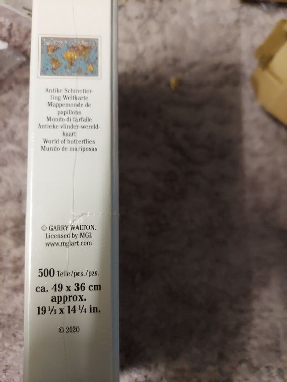Ravensburger Puzzle: Ravensburger Puzzle 500. Weltkarte mit Schmetterlingen. NEU – Nuovo e nell'imballaggio originale da Altishofen venduto da tammy05 3