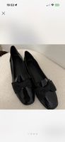 Damen Loafer ASOS Lackschwarz mit Schleife guter Zustand
