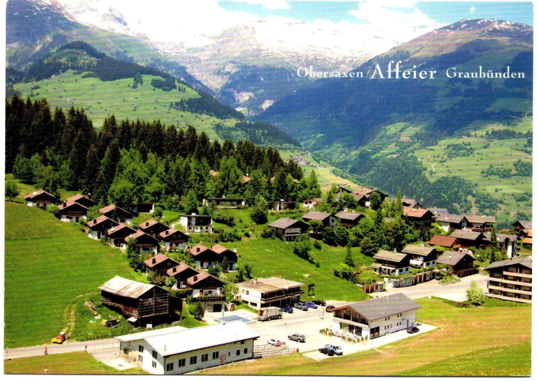 Cartoline postali: AFFEIER Obersaxen - Auto – Usato da Jona venduto da philajona