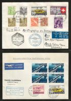 1939 + 1947 : 2 CH Flugpost Briefe