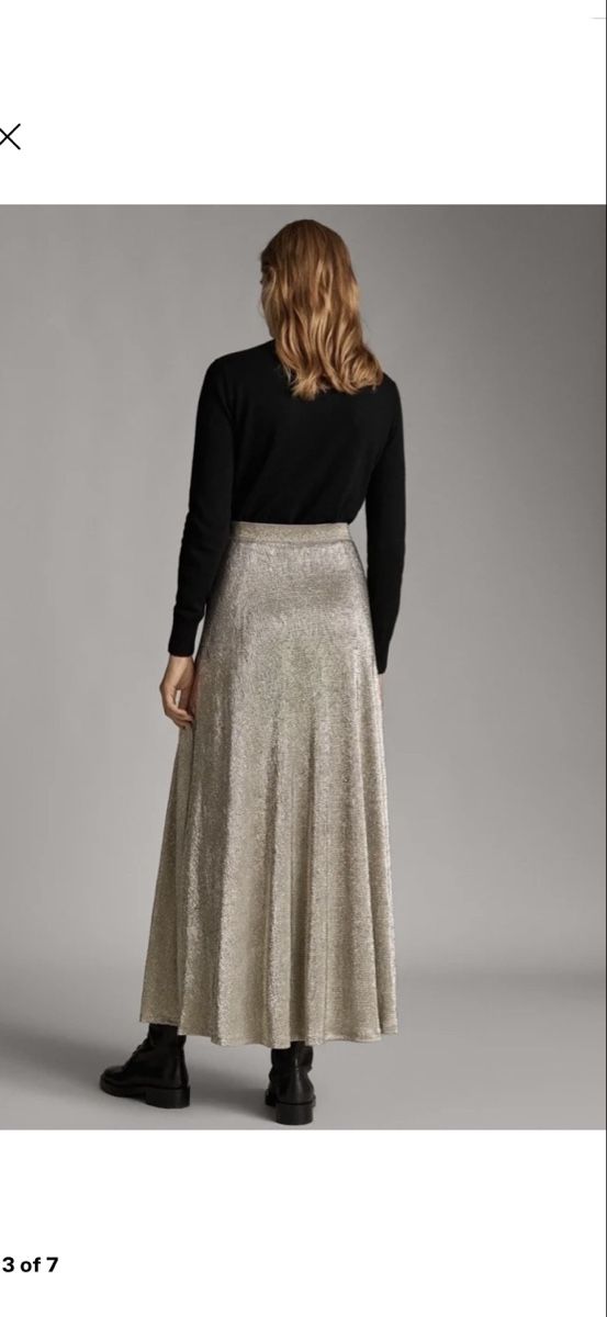 Massimo Dutti Röcke: Massimo Dutti Metallic Skirt – Gebraucht aus Corsier-sur-Vevey von Kristina.Nova 1