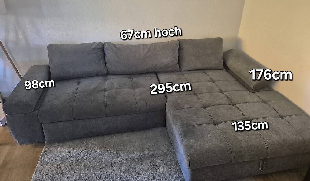 Divani: Graues Sofa mit Bettfunktion & Stauraum  Top Zustand – Usato da Bern venduto da bil_829n