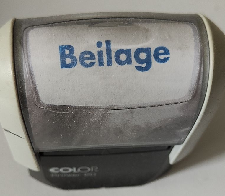 Timbri: Stempel "Beilage" für Büro/Postversand  – Usato da Möriken AG venduto da ste_sdp9