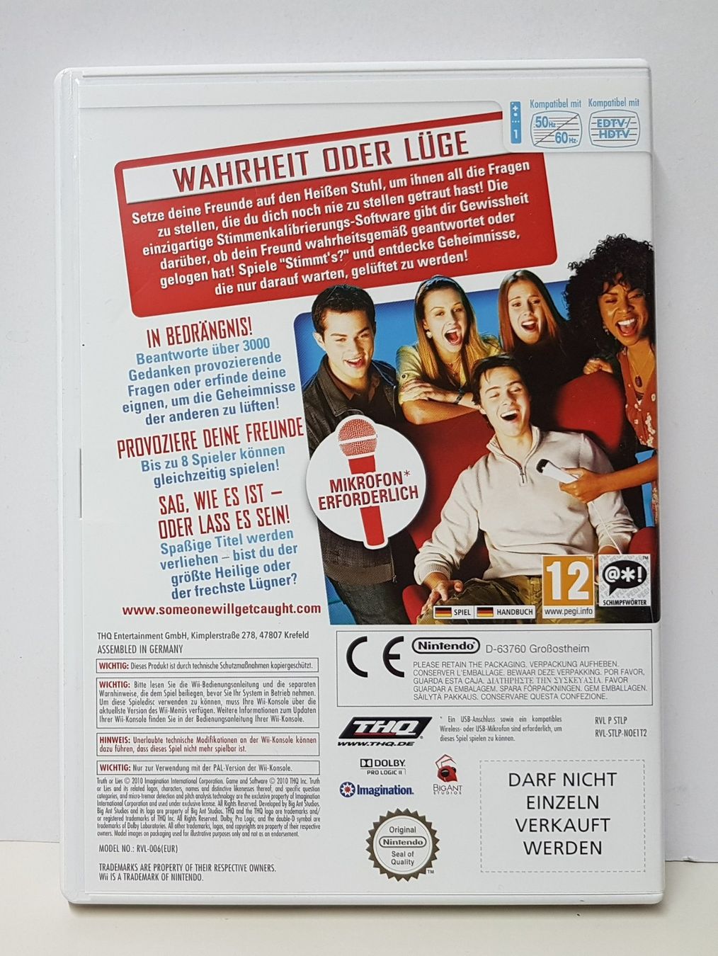 Nintendo Giochi: 😎Stimmt´s? Wahrheit oder Lüge  Wii – Usato da Schüpfheim venduto da Games_Spielkonsolen 2