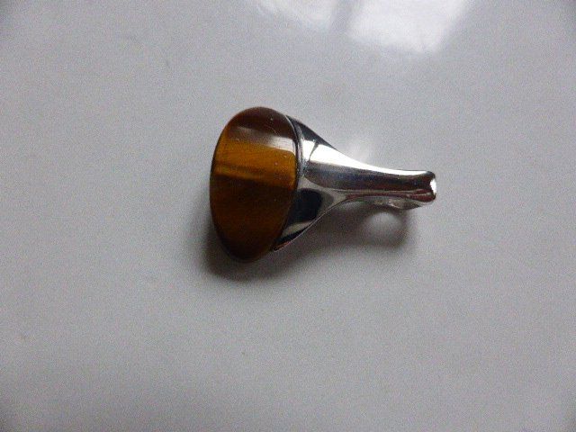 Anhänger: Anhänger,elegant mit braunem Stein,Stempel 800 SP – Gebraucht aus Lausen von liesfisch 3