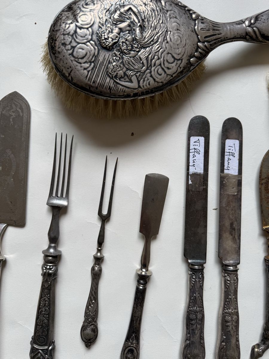 Set di posate: Antik silber Besteck und Bürsten Set   – Usato da Basel venduto da Pfandhaus 3