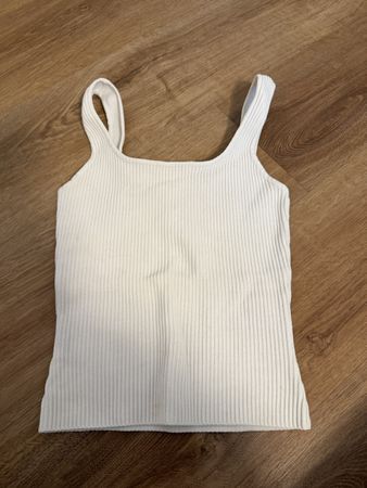 Tally Weijl Top, Grösse XS, Weiss, Gerippt, Sommer Must-have